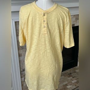 🆕 Large Tall Sonoma yellow Classic Fit Henley
